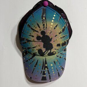 Disney Mickey Mouse Tie Dye Hat Womens Snapback Cap